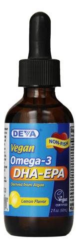 Deva Nutrition Suplemento Herbario Dha Epa Liquido Vegano, S