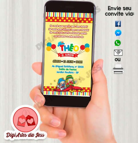Imagem 2 de 4 de Convite Digital - Patati Patatá