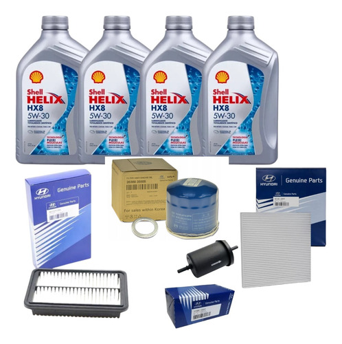 Kit Revisão Troca Oleo E Filtros Original Hb20 1.6 2012-19