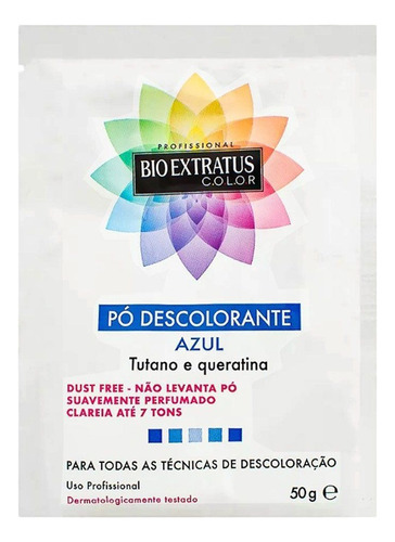 Polvo Decolorante Azul Bio Extratus Aclara Hasta 7 Tonos 50g