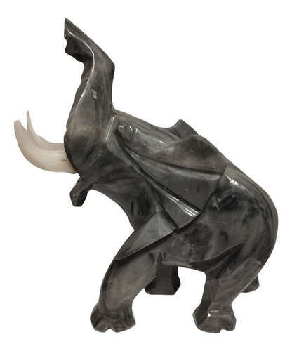 Figura Escultura Elefante En Piedra Onix Grande  25 Cm Alto 