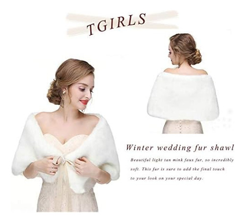 Tgirls - Chal De Piel Sintética Para Boda Para Mujer Y Envol