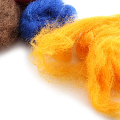 Set A Mano De Lana Teñido En 36 Colores Con Fibra De Lana Pa