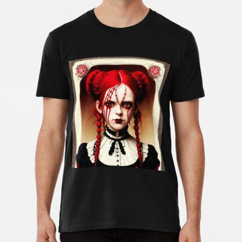 Remera Retro Gothic Red Braids Girl 3 Algodon Premium