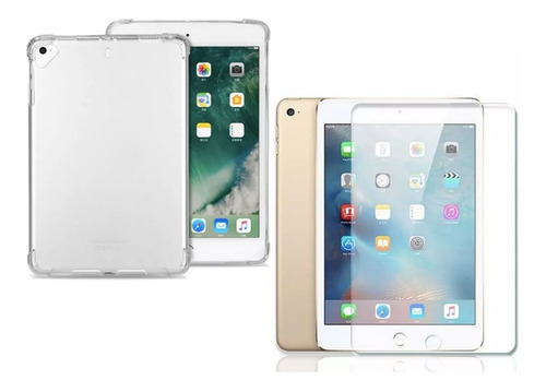 Goma Transparente + Vidrio Pantalla Para iPad Air Gene 9.7 