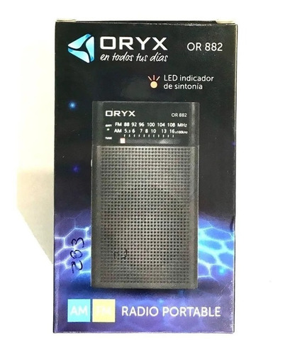 Radio Portátil Oryx Or882 Am Fm Con Parlante A Pila