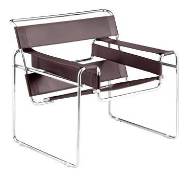 Silla Wassily Piel Acero Cromado Marcel Breuer By Promobel