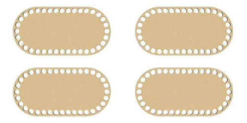 12pzs Bases 10cm Mdf Natural Trapillo Crochet Tejer Art13700