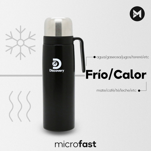Imagen 4 de 7 de Termo Acero Inoxidable Discovery 1l Manija Pico Cebador