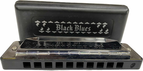 Gaita Boca Diatônica Hering Harmônica Black Blues Em Db