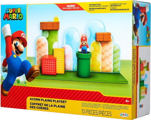 Super Mario Nintendo Acorn Plains - Juego De Figuras De 2.5