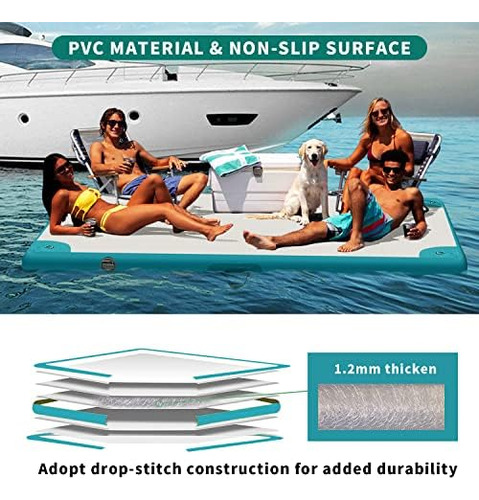 Plataforma De Muelle Inflable, Balsas Flotantes Inflables De