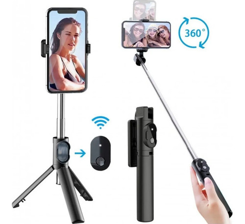 Imagem 1 de 8 de Tripé Pau De Selfie Gira 360º iPhone/android Premium