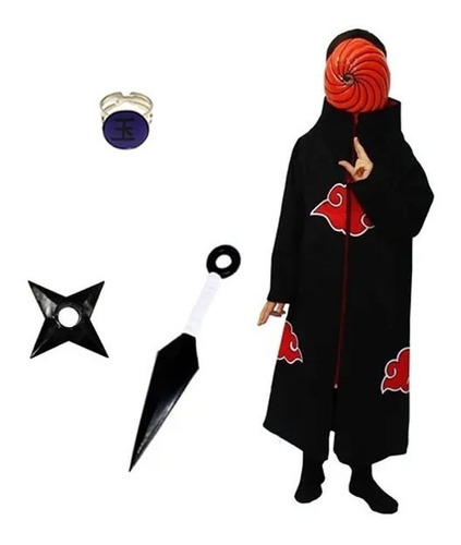 Roupa Akatsuki Naruto Tobi Kit  Pronta Entrega