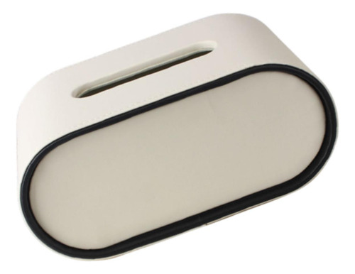 Caja De Pañuelos De Cuero De Pu Dispensador De Beige