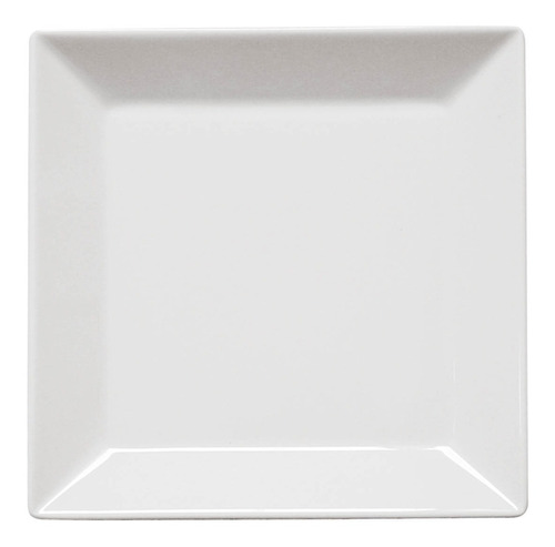 Plato Cuadrado Ceramica Hondo Oxford Blanco 21x21 Cm X 12