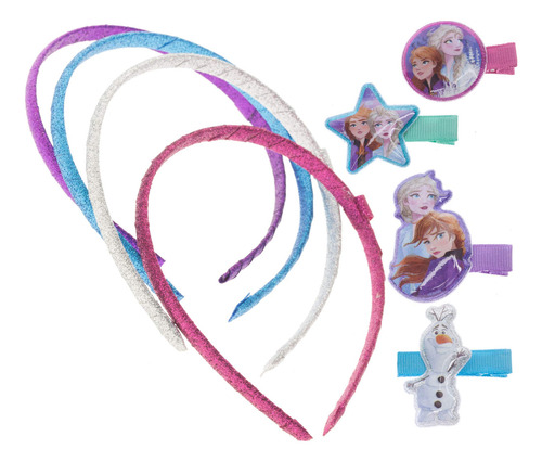Conjunto De Belleza Frozen Ii Diademas Y Clips