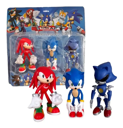 Muñecos Sonic Pack X 3 Juguete Figura De 13cm