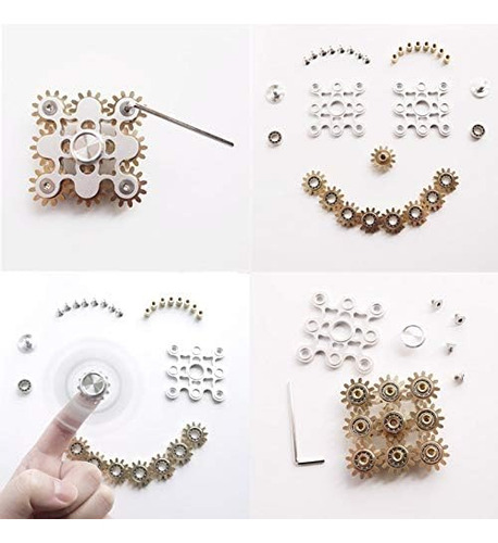 Dmaos Fidget Spinner, Figity Toy, 9 Engranajes De Metal Liso