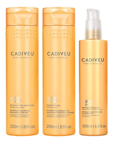 Cadiveu Nutri Glow Kit De Limpeza Home Care 3 Produtos