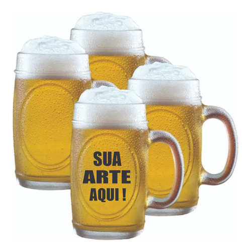 24 Caneca Chopp Personalizada Para Aniversário Festas 350 Ml