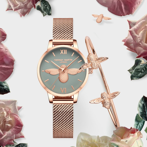 Relojes De Pulsera De Malla, Relojes Elegantes De Lujo En Or
