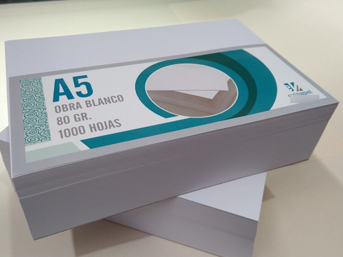 1000 Hojas A5 Boreal De 80 Grs Blanco