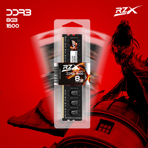 Memória Ram Rzx Fire Dragon Ddr3 8gb 1600mhz Gamer Desktop