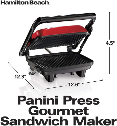 Sandwichera Hamilton Beach Prensa Panini Grill