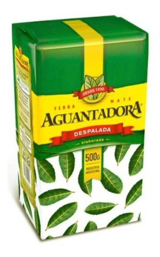 Yerba Mate Aguantadora Despalada X 10 Unidades X 1/2kg