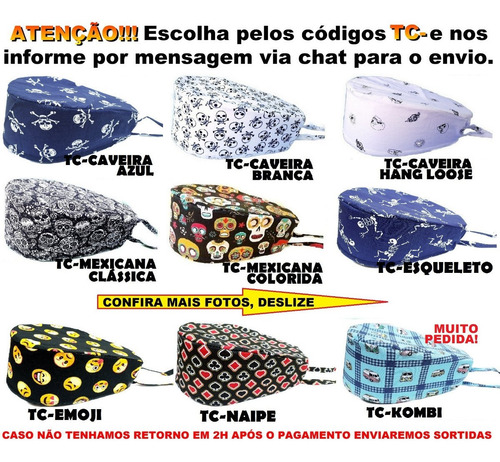 Imagem 2 de 8 de Kit 25 Toucas Cirurgica Bandana Cozinha Veterinária Dentista