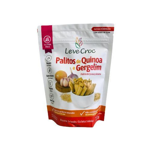 Kit 2x: Biscoito Palito Quinoa/gergelim Sg Leve Crock 120g