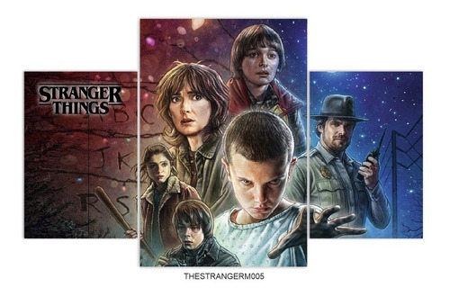 Murales En Madera Strangers Things Medida De 72 X 45