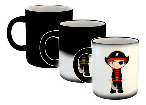 Taza Magica Niño Pirata Dibujo Pirate Boy Caricatura