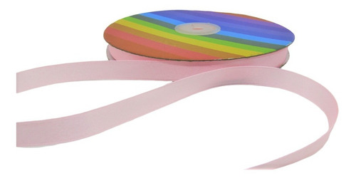 Listón Satinado Económico Satinado 2 Caras 1cm Con 50 Metros Color Rosa