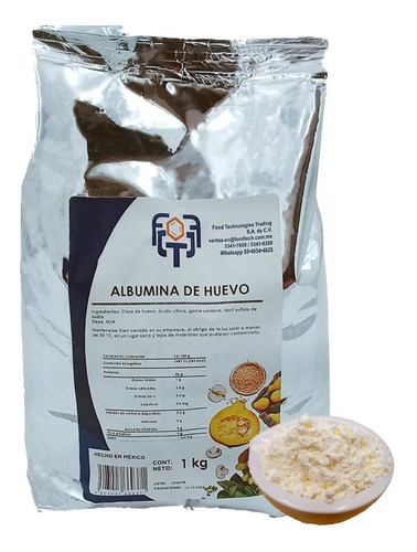 1 Kg Albúmina De Huevo En Polvo, Clara, Espumante 