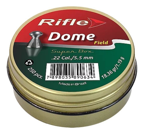 Chumbos Rifle Dome Field 5,5mm X 125 18,36gr - Camping Shop