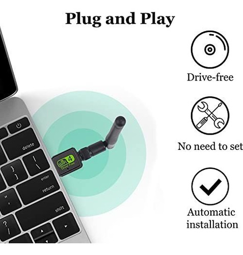 Adaptador Wifi Usb Para Pc Antena Doble Banda 2.4 Ghz 5