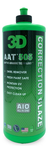 3d Aat 505 Correction Glaze - 32oz - Removedor De Remolinos