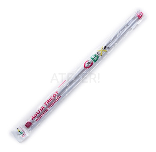 Imagen 6 de 10 de Agujas Tricot De Aluminio Marca Cbx N° 5 X Par