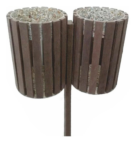 Lixeira Madeira Plástica Dupla 80 Litros 100% Reciclada