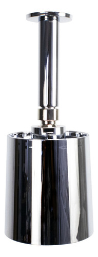 Ducha Abs Cromada Chuveiro Thick 11 Cm Com Cano De Teto Acabamento Cromado Cor Prateado