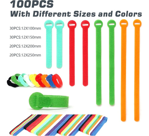Bridas Para Cables, Gestion De Cables Reutilizables De 4+...