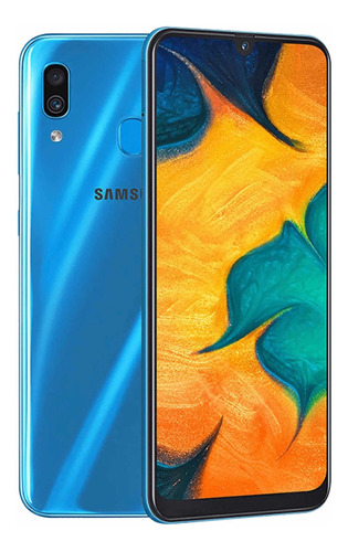 Samsung Galaxy A30 64gb Azul Plata4gb Ram- Cargador Original