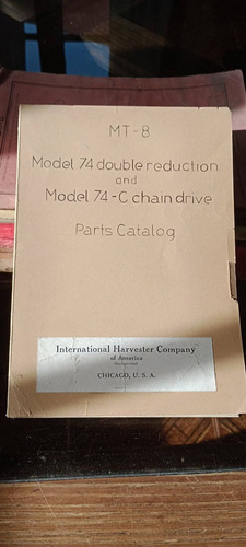 Catalogo Original International Camion 74 74c A Cadenas (Usado)