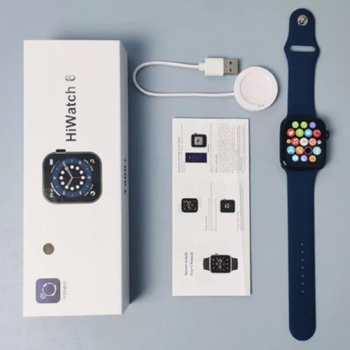 Imagen 2 de 7 de Reloj Smartwatch T500 Serie 6 44mm Negro/rosado/blanco