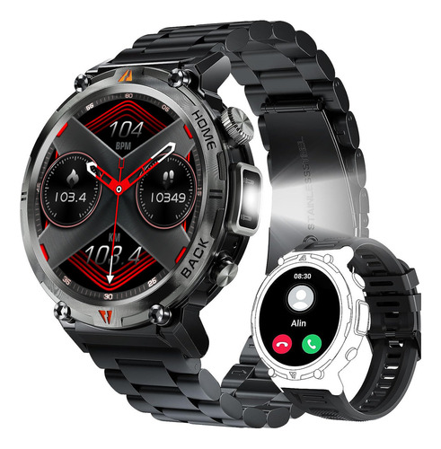 Reloj Inteligente Con Linterna 3atm Impermeable Smartwatch