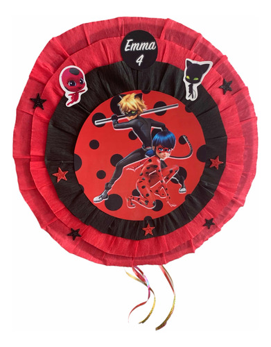 Piñata Tambor Personalizada Miraculous Ladybug