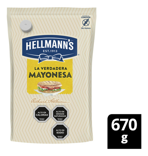 Hellmann's Mayonesa Regular Doypack 670gr