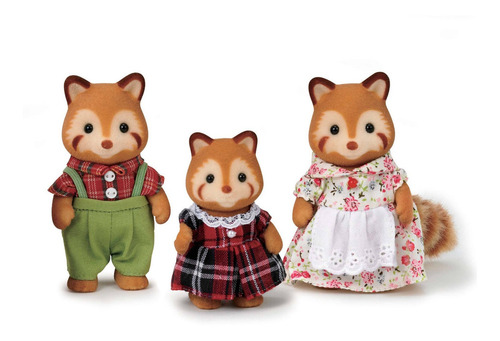 Calico Critters Familia Red Panda Pandas Rojos Ternurin Oso